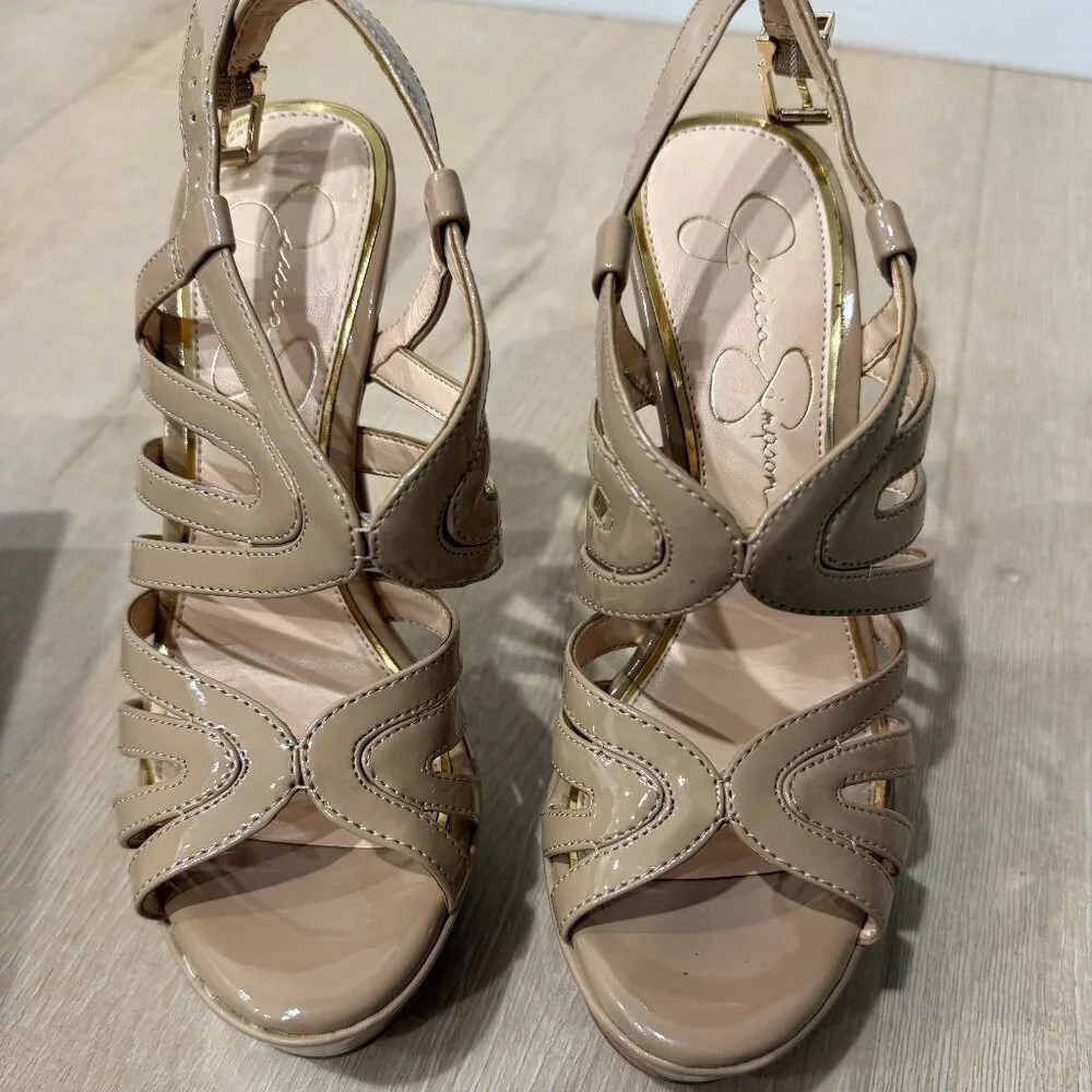 Jessica Simpson Belamy Tan Heels